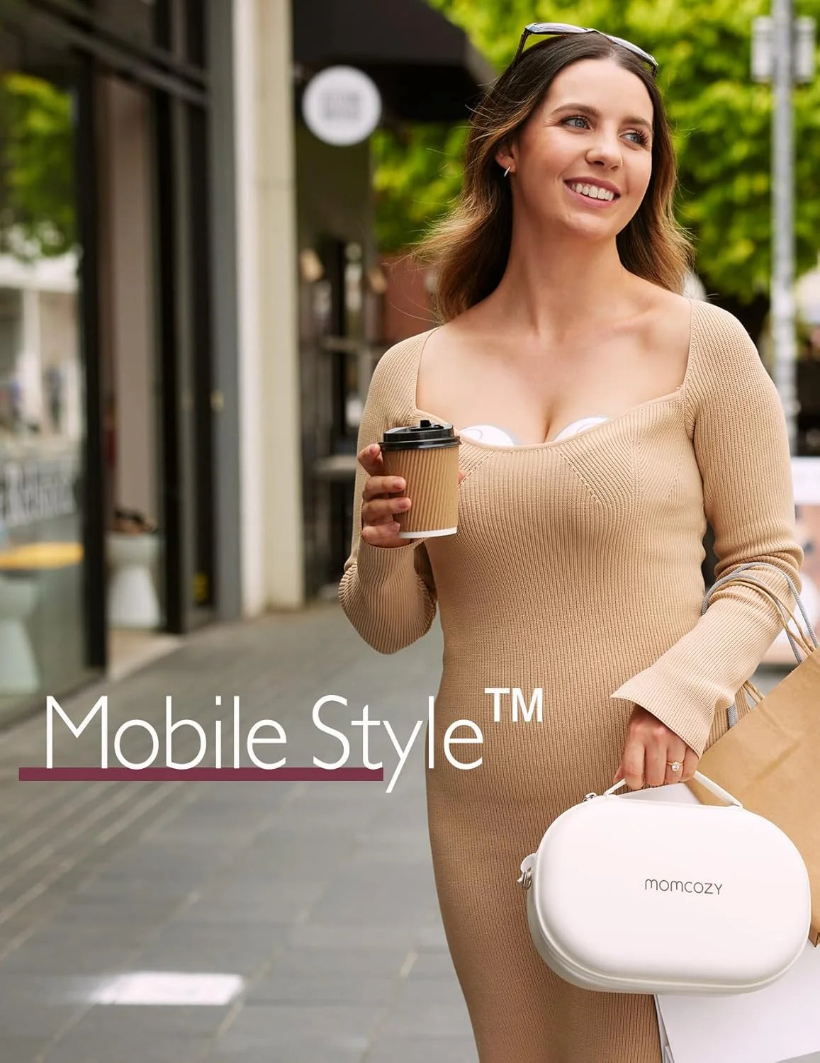 Hands-Free Wearable Breast Pump M6 with Doublefit Flange, 9 Adjustable Levels, 24mm, 2-Pack in Quill Gray