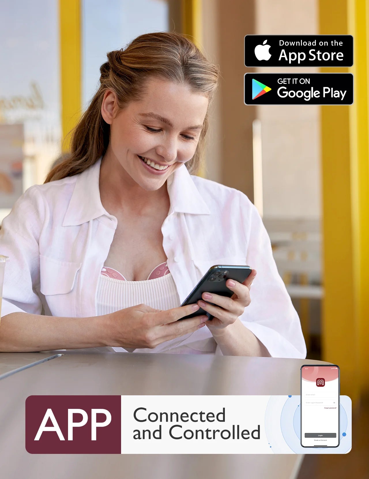 Mobile Flow Hands-Free Breast Pump M9 with App Control, 24mm, Gray, Single Pack