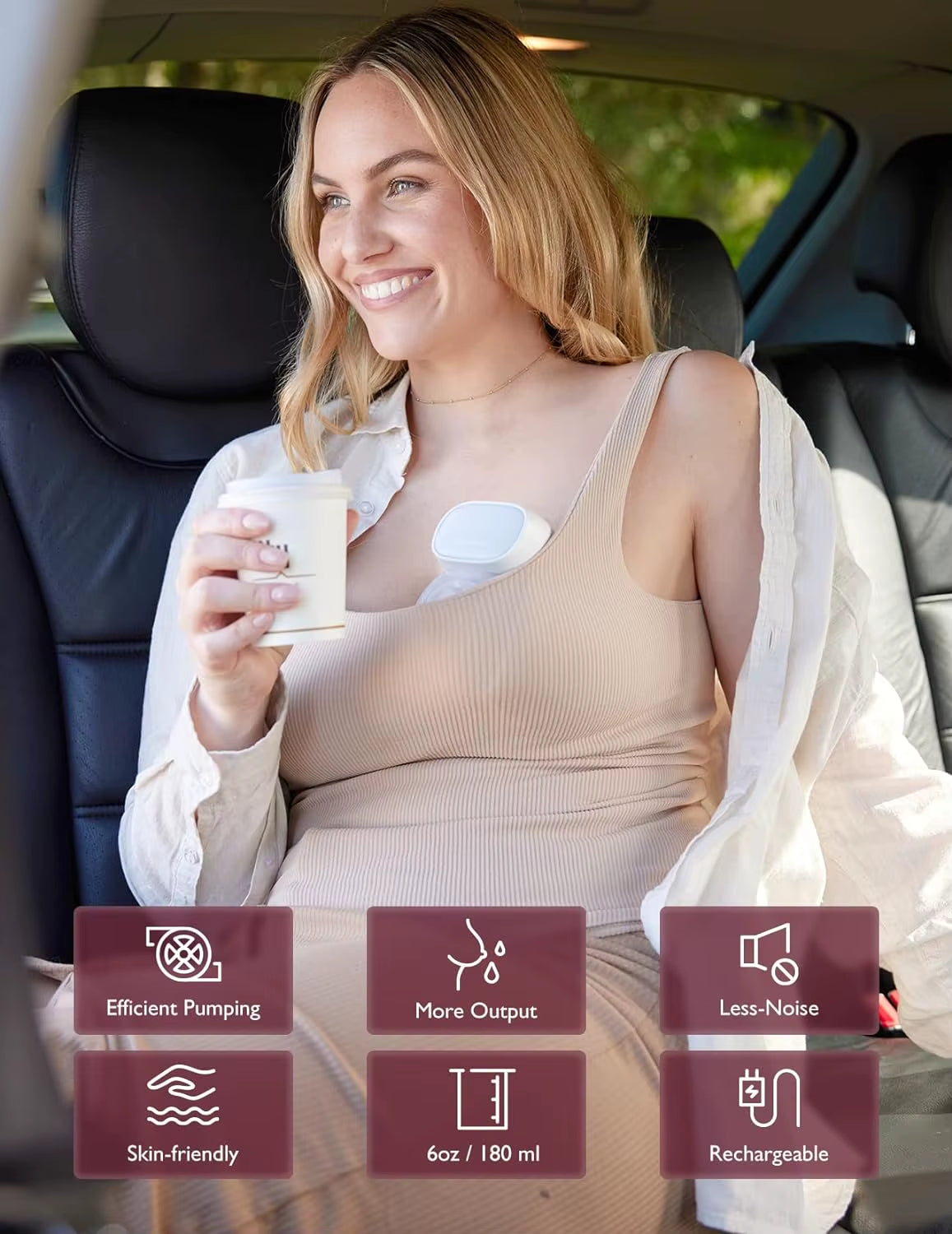 S9 Pro Wearable Double Electric Breast Pump with Extended Battery Life, LED Display, 2 Modes, and 9 Adjustable Levels