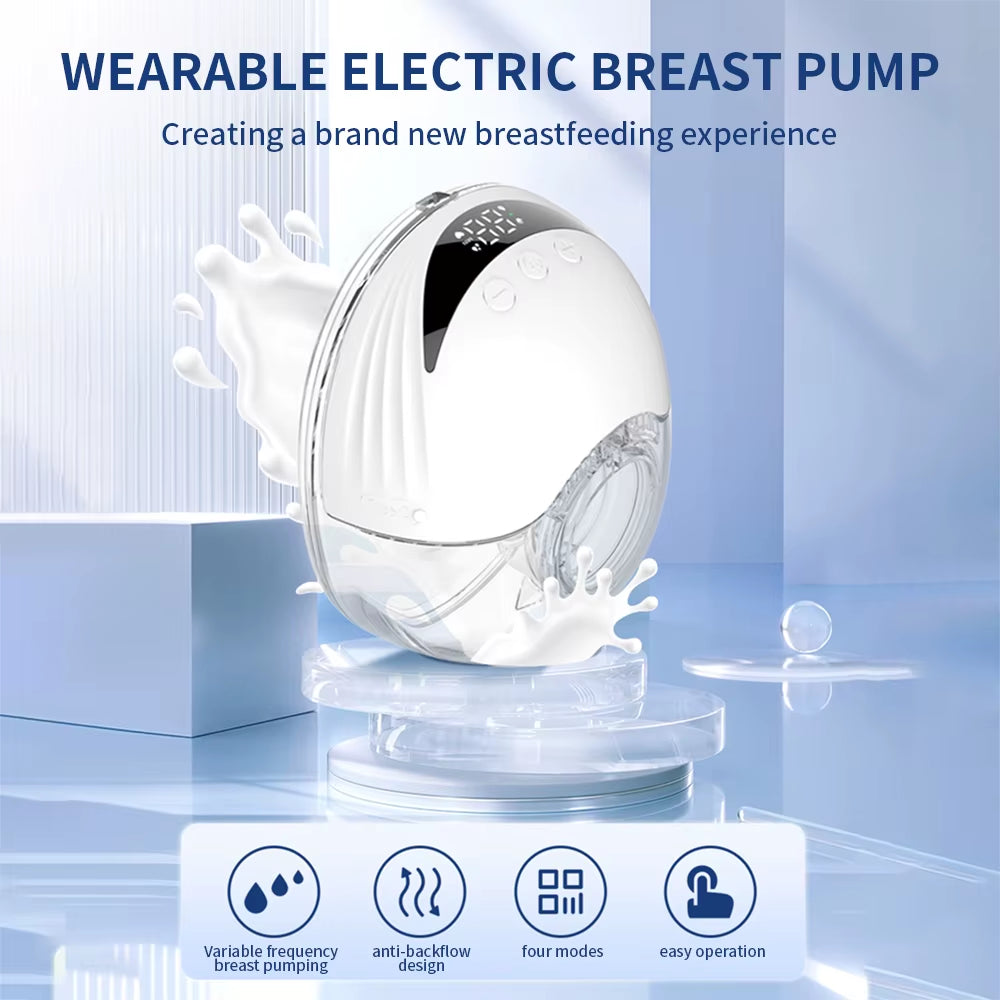 Hands-Free Electric Breast Pump - 210ML Capacity, BPA-Free, with LED Display, 4 Modes & 12 Adjustable Levels