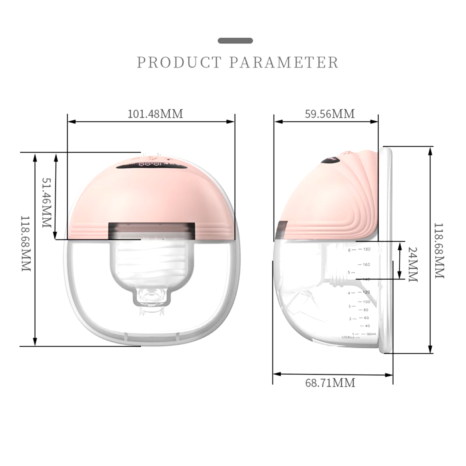 Hands-Free Portable Electric Breast Pump - BPA-Free Silent Milk Collector