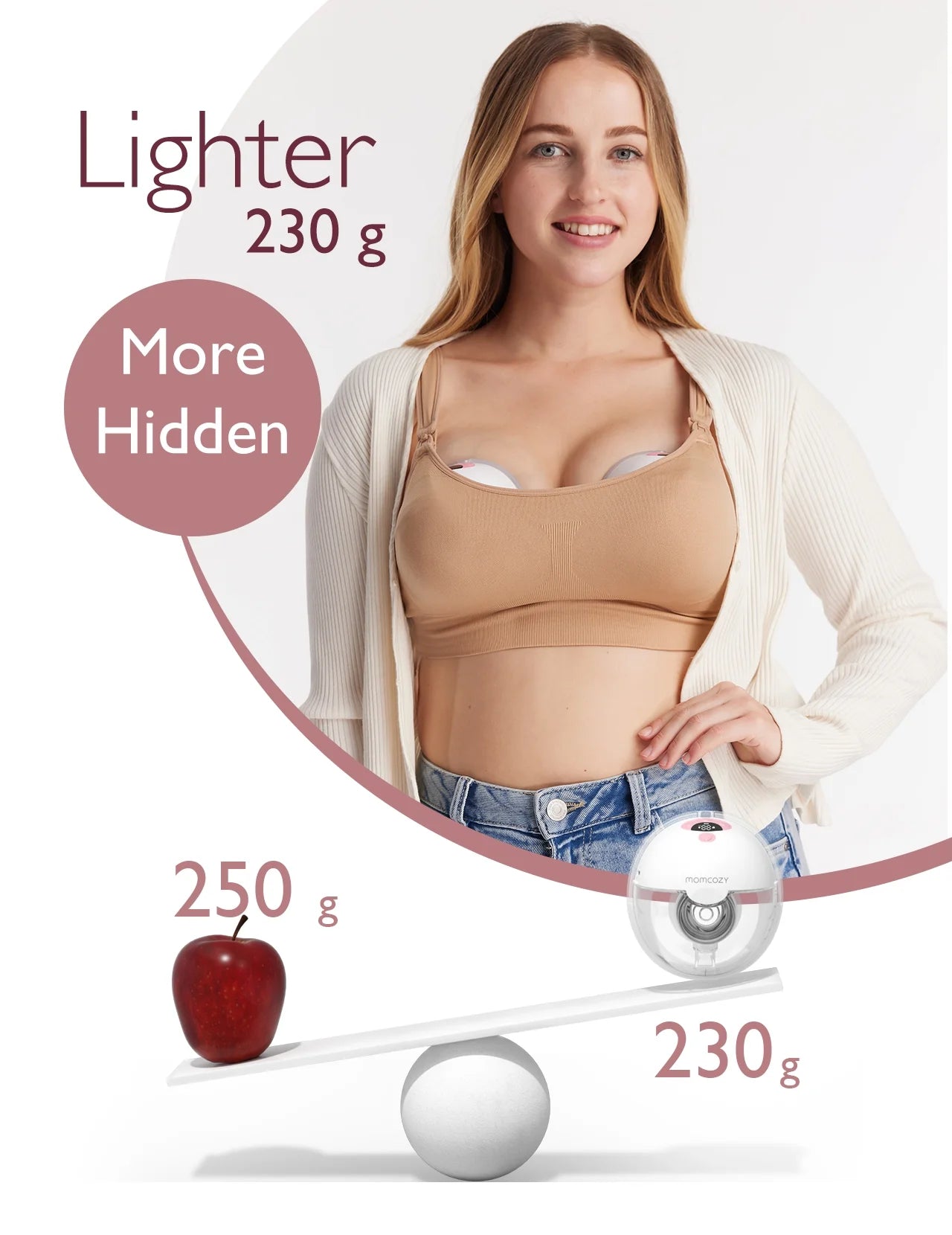 M5 Hands-Free Electric Breast Pump - 24mm Pink, Set of 2