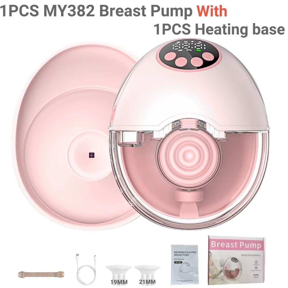 Electric Hands-Free Breast Pump with Optional Wireless Upgrade, BPA-Free, Heating and UV Sterilization Lid