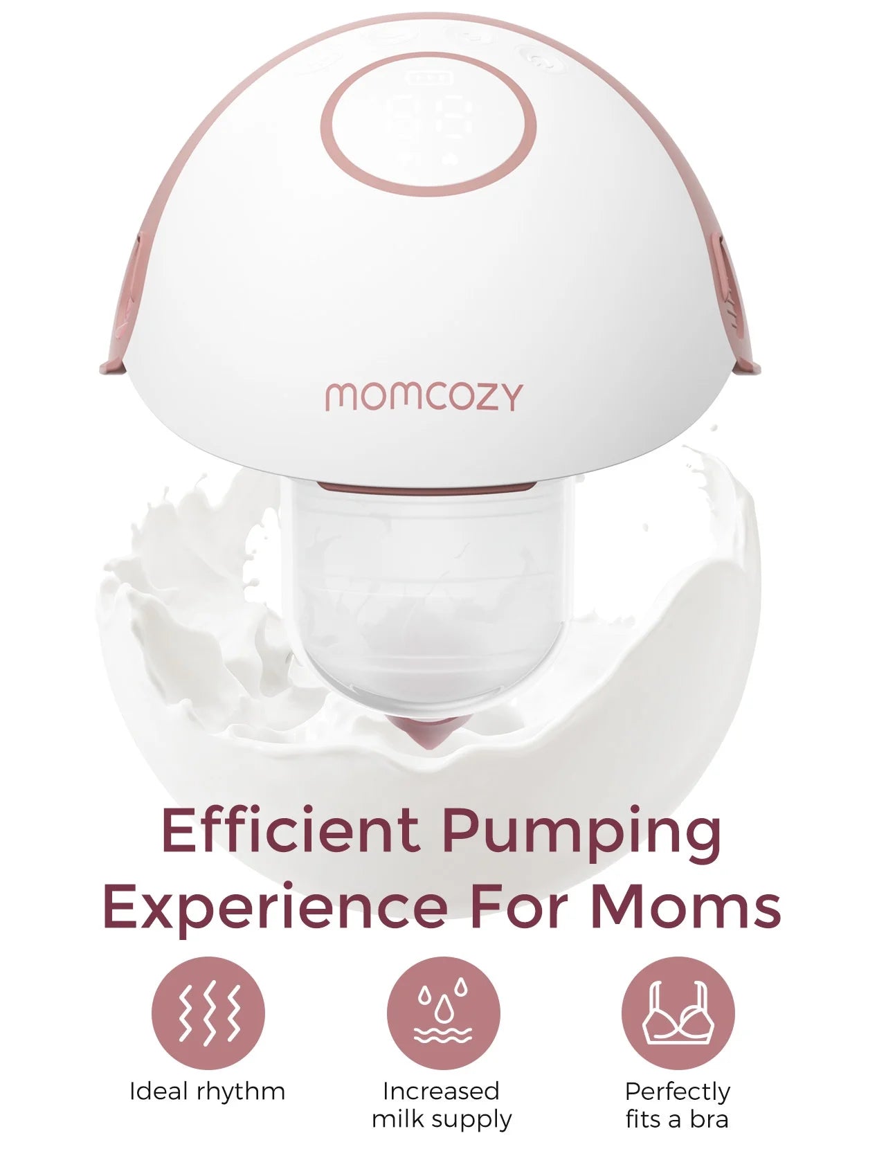 Hands-Free Wearable Breast Pump M6 - Optimal Rhythm for Enhanced Milk Production, Doublefit Flange for Comfort & Discretion, Featuring 3 Modes & 9 Levels, 24mm