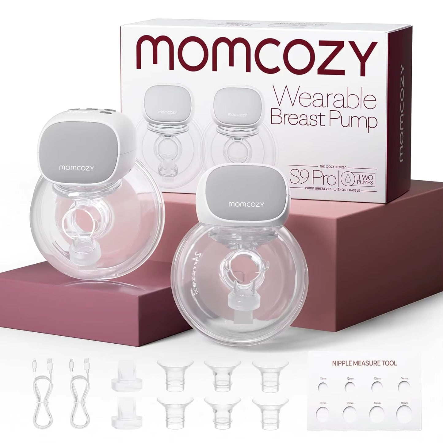 S9 Pro Wearable Double Electric Breast Pump with Extended Battery Life, LED Display, 2 Modes, and 9 Adjustable Levels