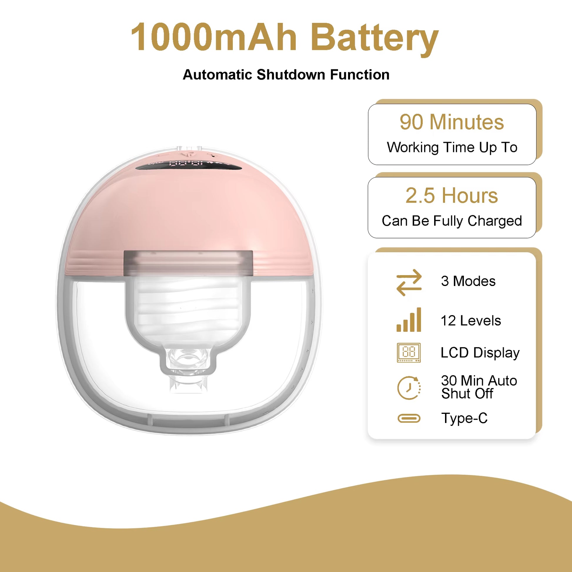 Wireless Smart Portable Hands-Free Silicone Electric Breast Milk Pump - Custom New Arrival