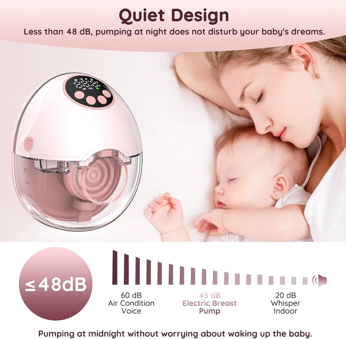 Electric Hands-Free Breast Pump with Optional Wireless Upgrade, BPA-Free, Heating and UV Sterilization Lid