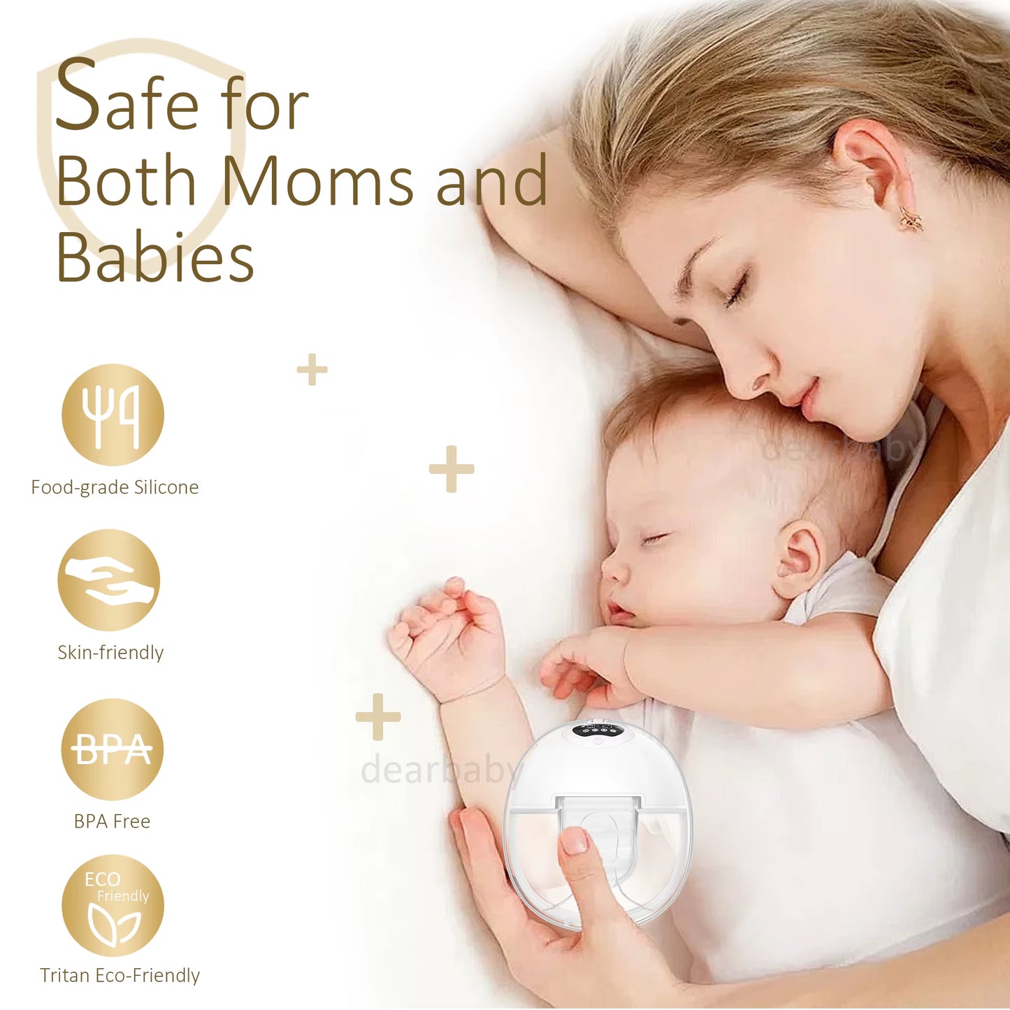 Wearable Hands-Free Electric Breast Pump S39 - Quiet, Painless, Food Grade Design