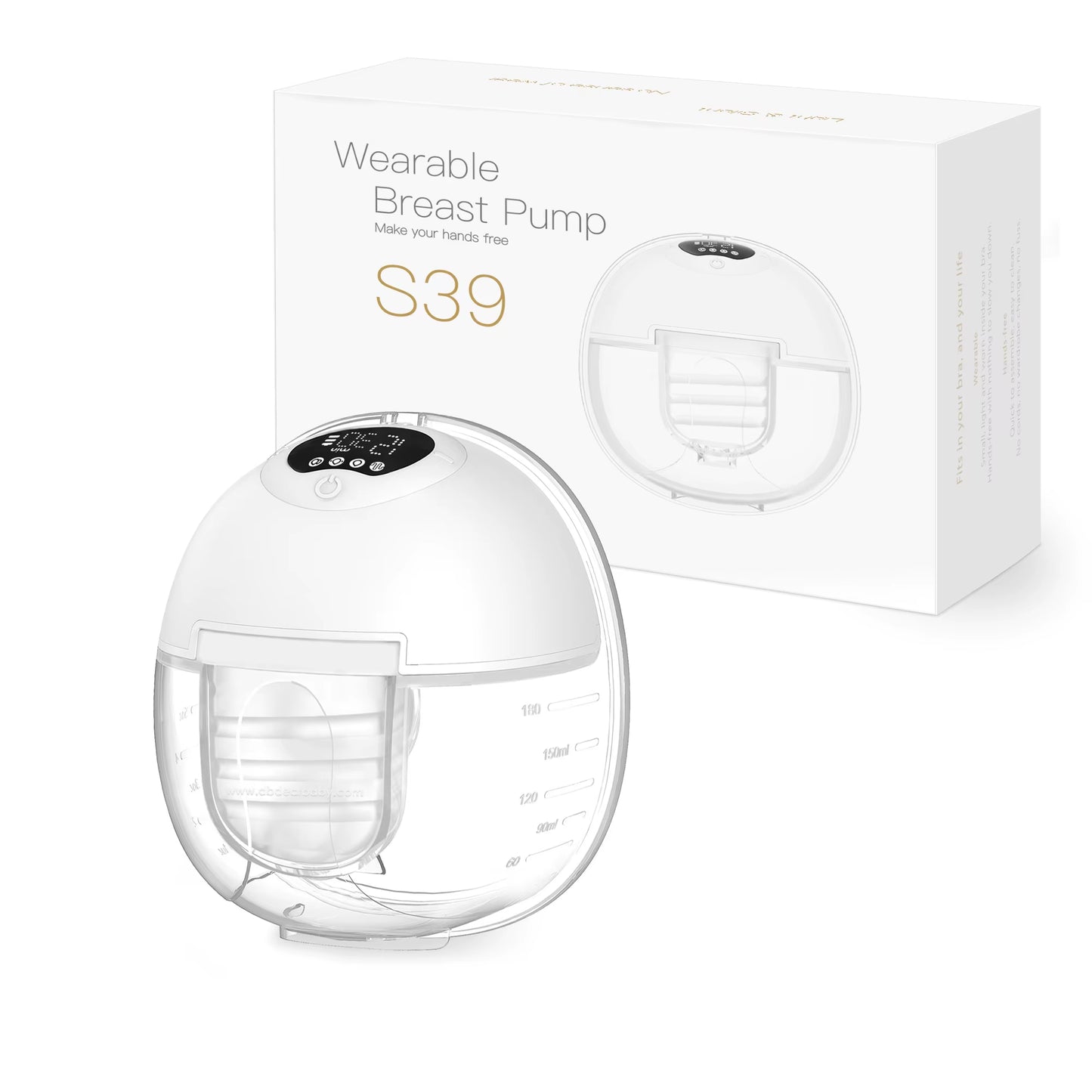 Wearable Hands-Free Electric Breast Pump S39 - Quiet, Painless, Food Grade Design